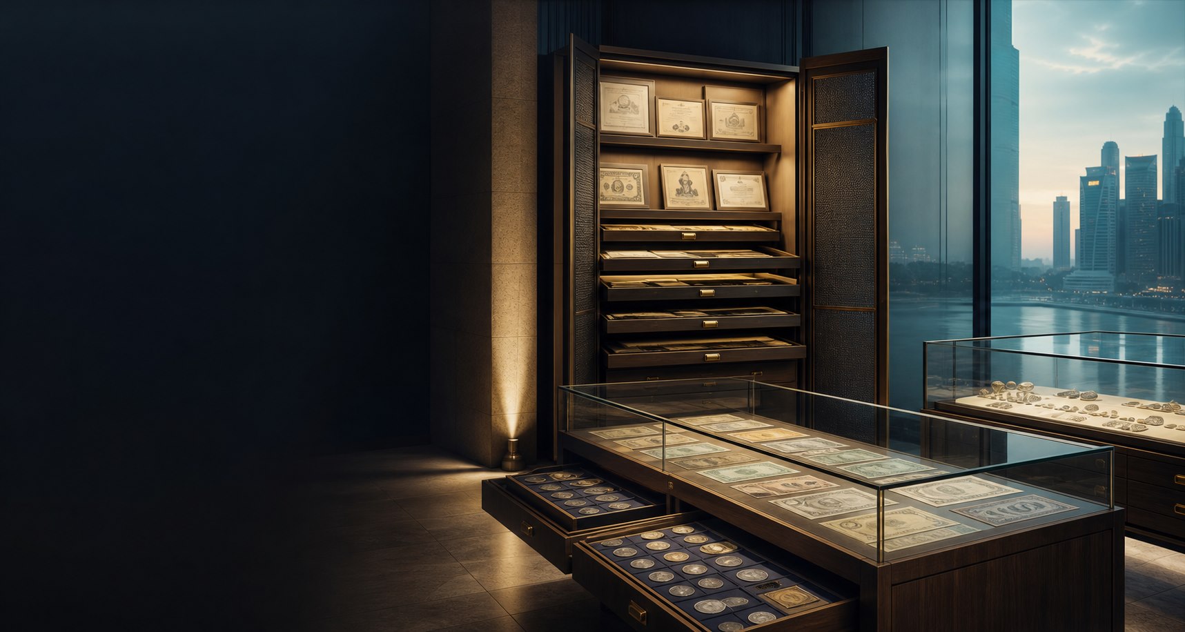 A modern archive preserving banknote and coin history