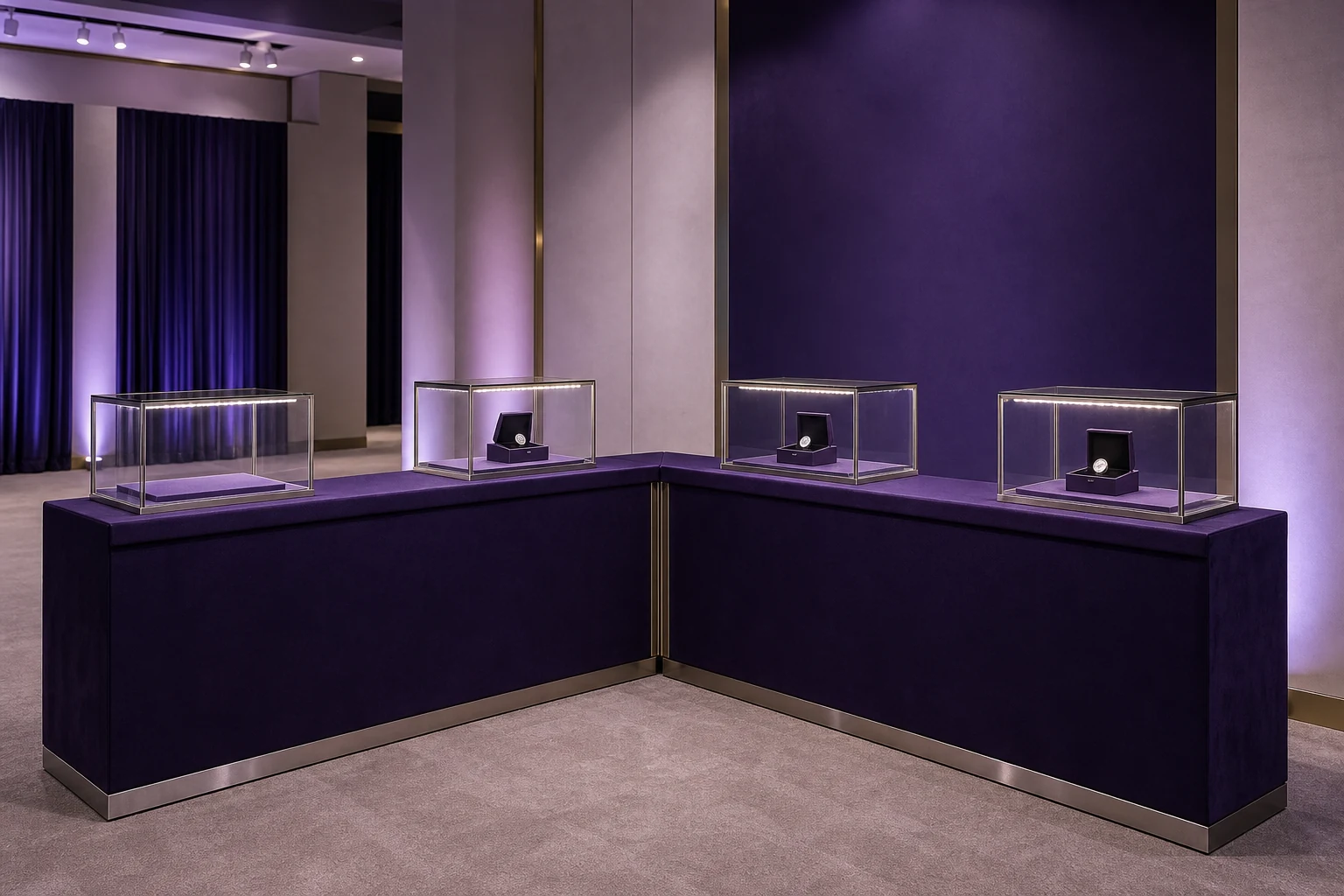 Corner-table configuration with three Dragon silver coin allocation displays