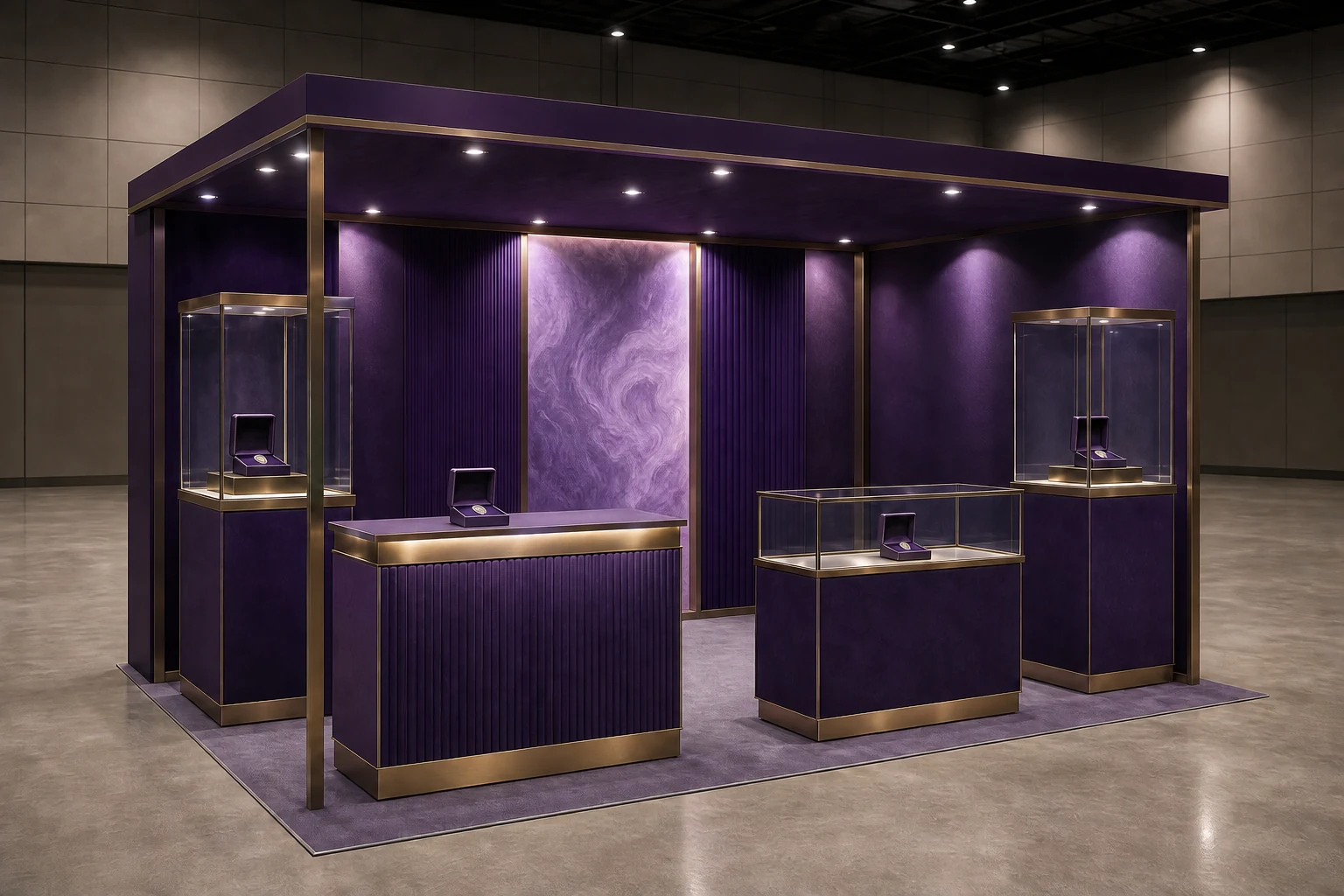 Premium-booth configuration with four Dragon silver coin allocation displays