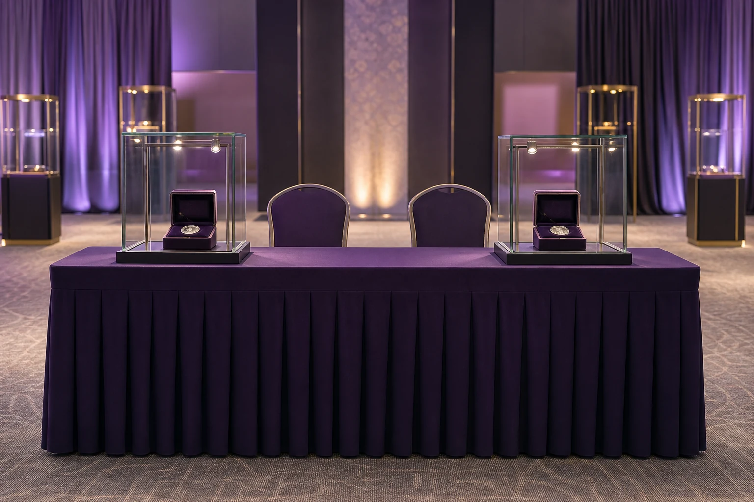 Standard-table configuration with two Dragon silver coin allocation displays
