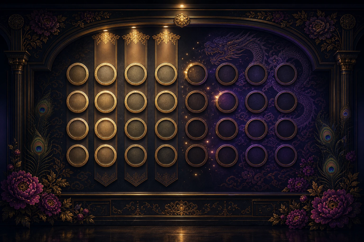 Artistic MSIF Lucky Number Collection archive in gold and violet