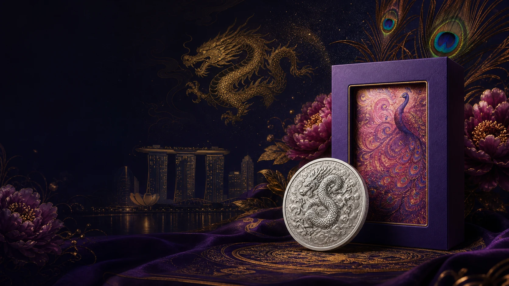 Artistic campaign visual for the Dragon Coin Lucky Number Collection